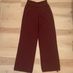 Lululemon Sit In Stillness High Rise Luon Wide Leg Pants Red Grape Purple Size 6